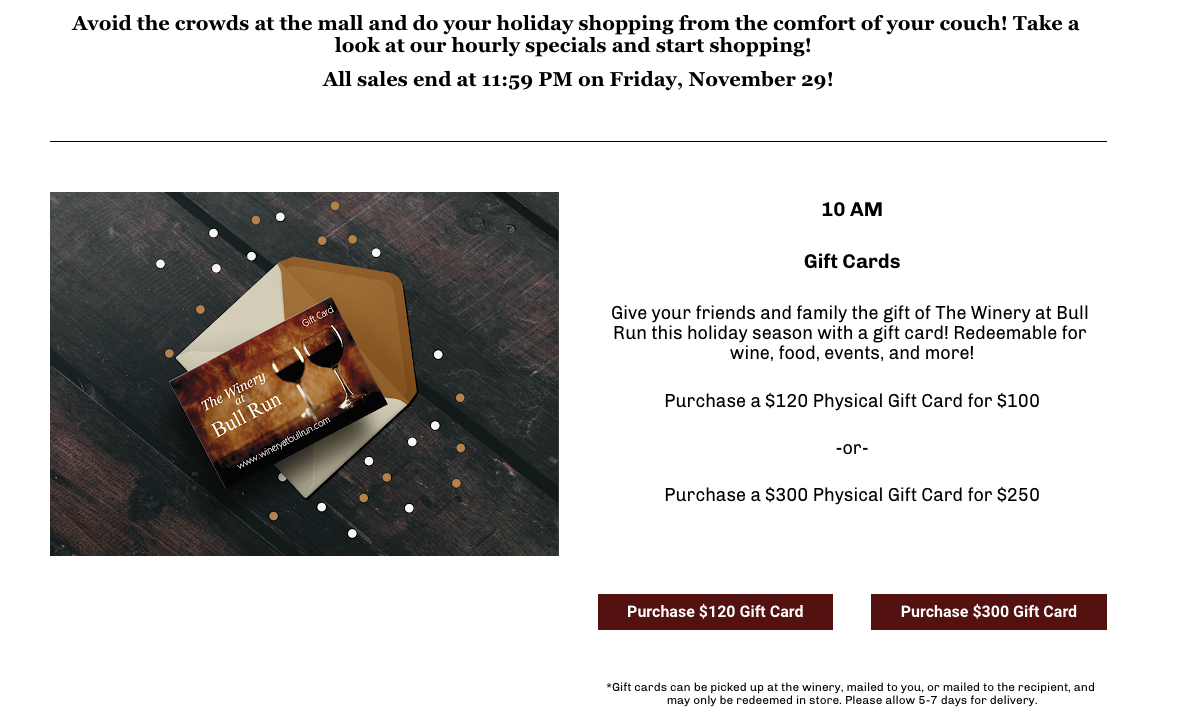 Black Friday Landing Page Example