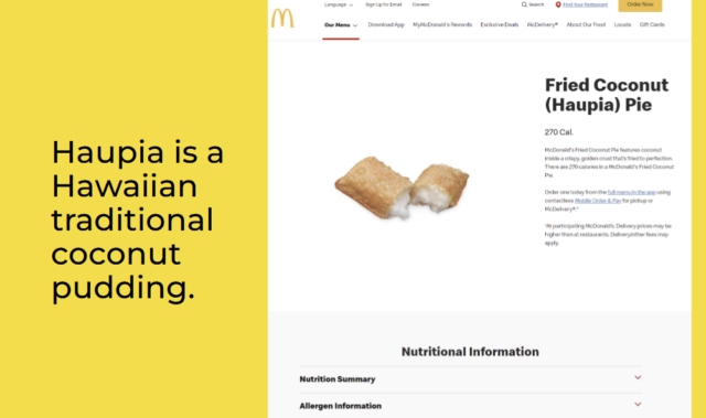 Cognitive Inishgts Mcdonalds Hawaii