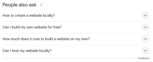 Example of People also ask