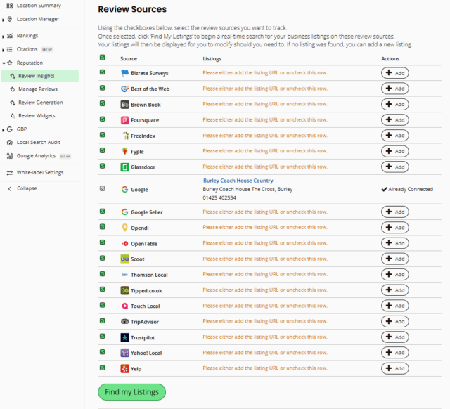 Monitoring Online Reviews Choose Review Sources