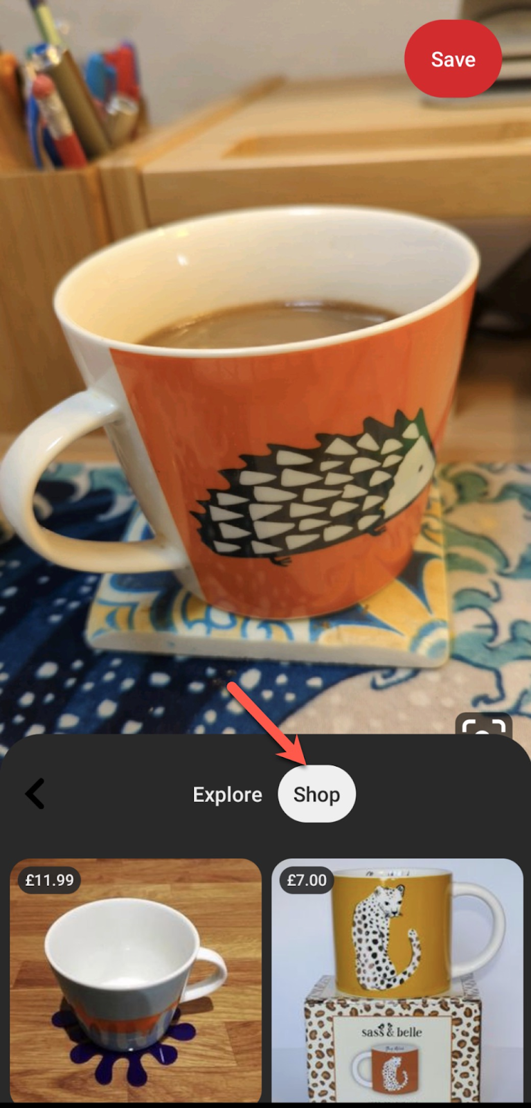 Pinterest Search Example