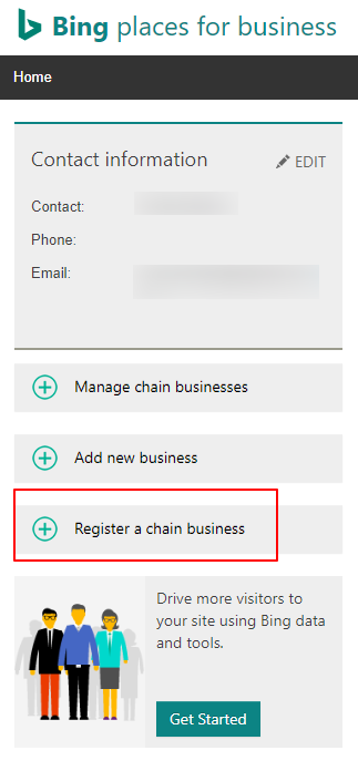 Register a chain business