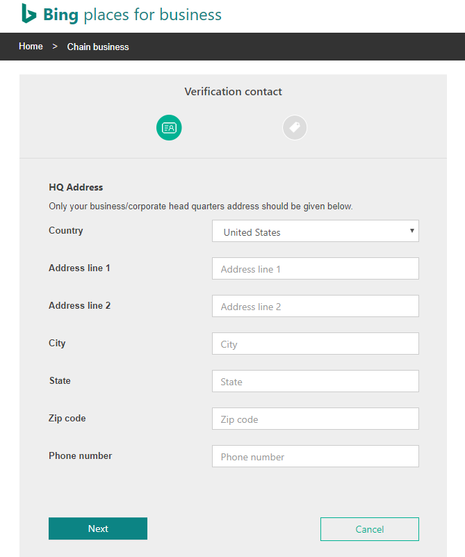 Verification contact