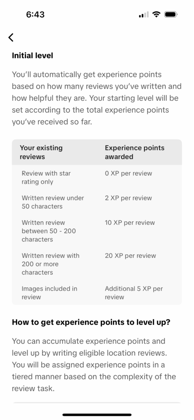Tiktok Experience Points