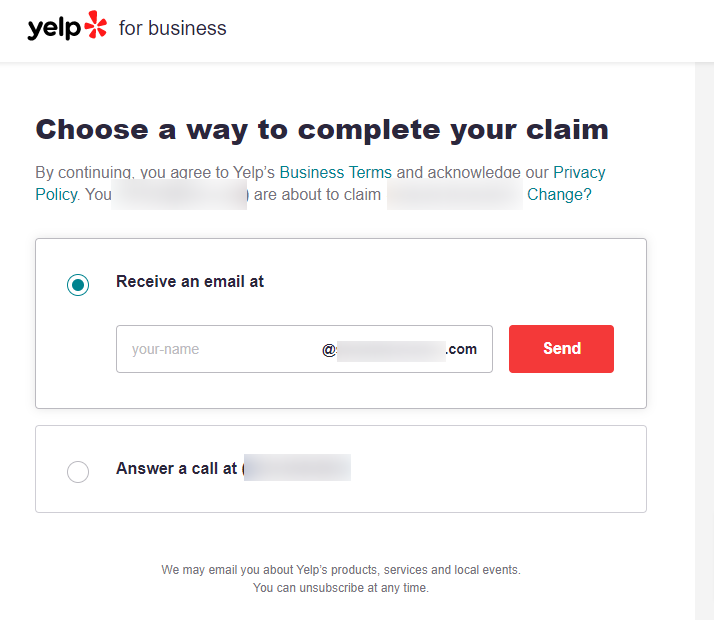 Verify Yelp Business Listing